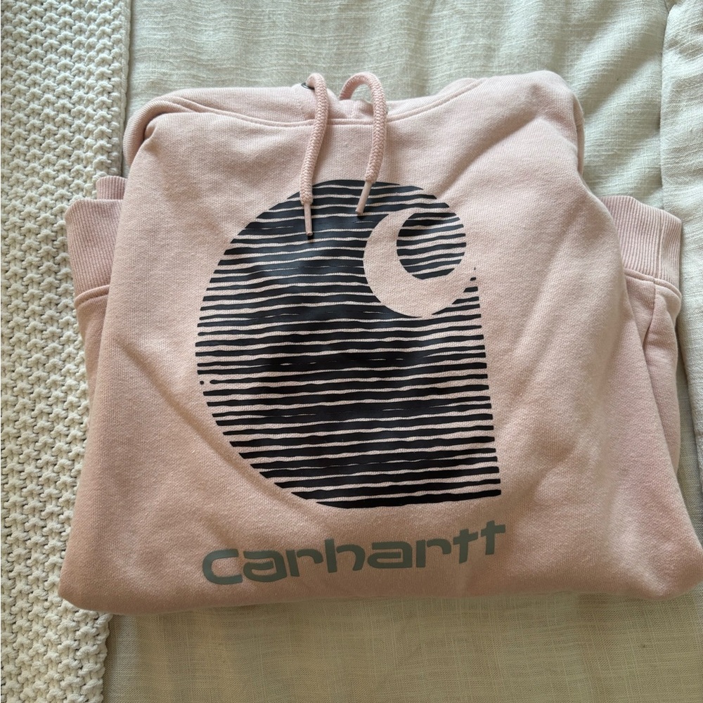 Carhartt Blush Pink Sweatshirt with Graphic Logo